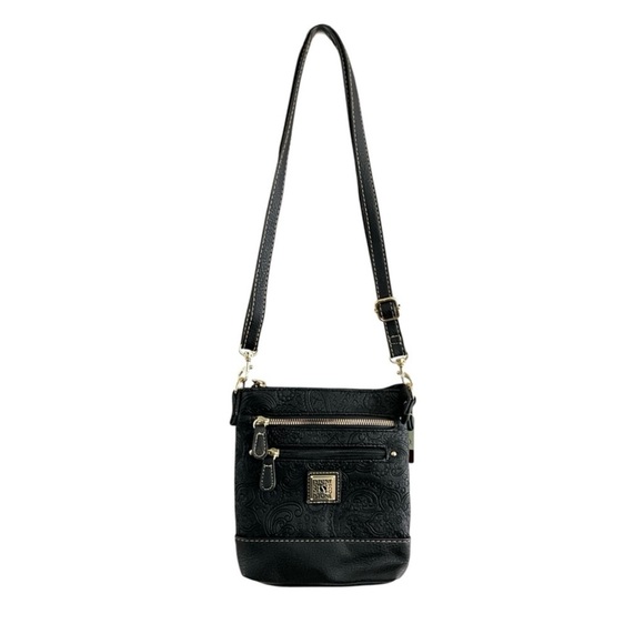 Stone & Co. 3 In 1 The Sydney Convertible Bag Black Wristlet Clutch Crossbody - Picture 1 of 12